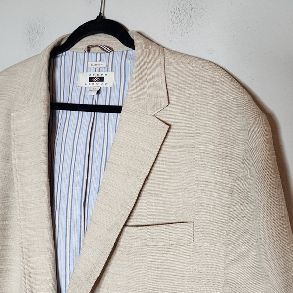 Joseph Abboud cotton 2-button beige blazer.  Men's size 3X - Picture 3 of 16